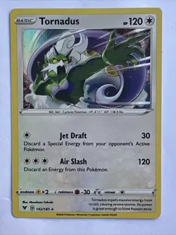 Tornadus 142/185 Holo Rare Vivid Voltage Pokemon Card NM - Image 1