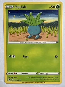 Oddish 001/196 Non Holo Lost Origin Pokemon Card NM - Image 1