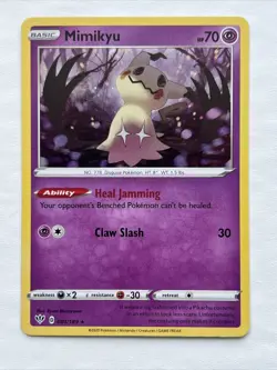 Mimikyu 081/189 Cosmos Holo Darkness Ablaze Pokemon TCG Card NM + Cardsaver - Image 1