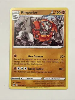 Rhyperior 091/196 Rare Non Holo Lost Origin Pokemon Card NM - Image 1