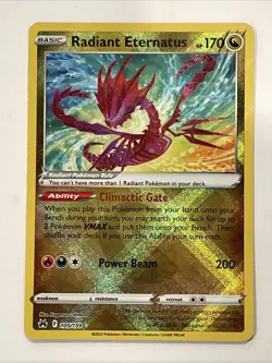 Radiant Eternatus 105/159 Crown Zenith Ultra Rare Holo Pokemon TCG Card NM - Image 1