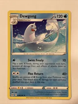 Dewgong 34/196 Lost Origin Regular Rare Pokemon Card TCG Pokemon 034/196 - Image 1