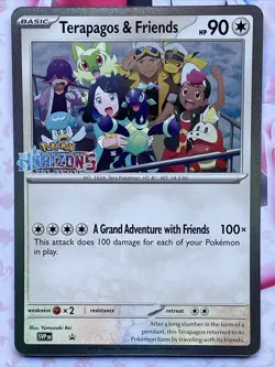 Pokemon Surging Sparks SVP EN terapagos & Friends Jumbo Promo Card Holo - Image 1