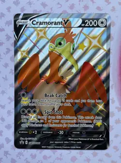 CRAMORANT V Shiny Jumbo Pokemon Card SWSH086 Black Star Promo Oversized - Image 1