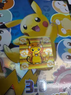 Pokemon 3D Lenticular card Raichu poncho Pikachu - Image 1