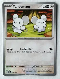 Tandemaus Pokemon Card McDonald's Promo 2023 TCG M23en Mint Fresh 013/015 - Image 1