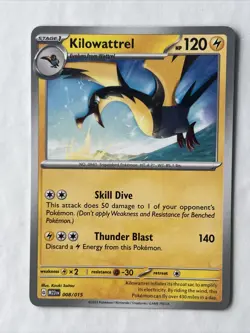 Kilowattrel 008/015 Pokemon Card McDonald's Promo 2023 TCG M23en Mint Fresh - Image 1