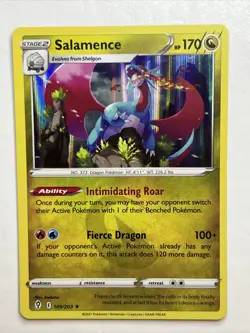 Salamence 109/203 NM Holo Rare Evolving Skies Near Mint Pokemon TCG Set Card - Image 1