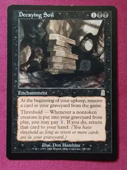 Magic The Gathering ODYSSEY DECAYING SOIL black card MTG - Image 1