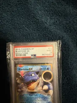 Pokemon TCG XY Evolutions Blastoise EX 21/108 PSA 9 MINT 2016 graded card - Image 2