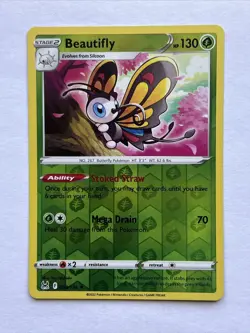Beautifly 8/196 Lost Origin Reverse Holo Rare Pokemon Card Pokemon TCG 008/196 - Image 1