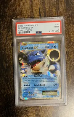 PSA 9 MINT Pokemon XY Evolutions Blastoise EX 21/108 Ultra Rare Card 2016 TCG - Image 1