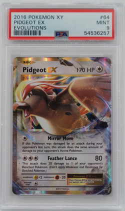 2016 Pokemon XY Evolutions Pidgeot EX #64 PSA 9 Mint Graded Card - Image 1