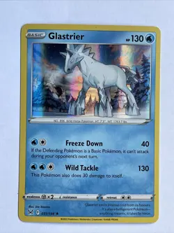 1x Glastrier 051/196 HOLO RARE Lost Origin Pokemon TCG Card LP - Image 1