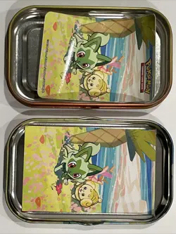 Pokemon 2023 Mini Tin Sprigatito ONLY TCG Paldea Friends NO CARDS Pokemon - Image 2