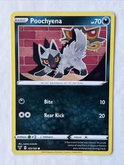 Poochyena 103/185 Regular Vivid Voltage Pokemon Card TCG CCG Nintendo Common - Image 1