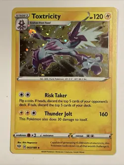 Toxtricity 63/189 Darkness Ablaze Cosmos Holo Rare Pokemon Card Pokemon TCG 063 - Image 1