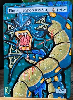 eluge shoreless sea X1 Altered Art Paint MTG Magic Gathering pokemon horror - Image 2