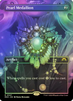 MTG FOIL Pearl Medallion Borderless - Modern Horizons 3 #347 - Image 1