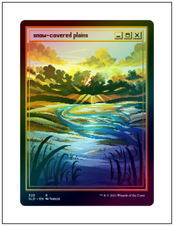1x Snow-Covered Plains, Foil 325 Pixel, Secret Lair, Magic, MTG NM - Image 1