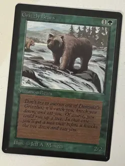 Magic the Gathering MTG Beta Grizzly Bears NM- (Beta Bob) - Image 1