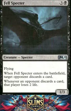 Magic the Gathering MTG Core Set 2019 Fell Specter #96 Buy 2 Get 1 - Image 1