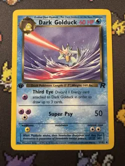 Pokemon Card: Dark Golduck 37/82 1st Edition Team Rocket Set Rare - LP - Image 1