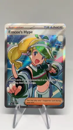 Pokemon TCG Emcee's Hype Ultra Rare Trainer Destined Rivals - Image 1