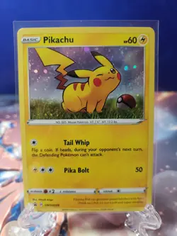 Pikachu SWSH039 HD Black Star Promo Cosmos Holo Rare Pokemon TCG LP - Image 1