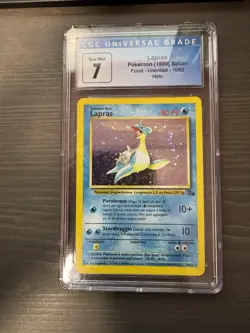 Pokemon TCG Lapras Fossil Holo Unlimited Rare Card 10/62 Italian - Image 1