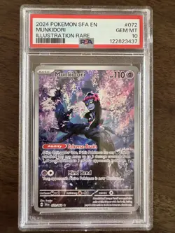 2024 Pokemon Shrouded Fable Munkidori Illustration Rare #072/064 PSA 10 - Image 1