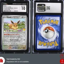 2025 Eevee prismatic evolutions Pokemon day promo CGC 10 Graded - Image 1