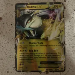 Pokemon Raikou EX Dark Explorers 38/108 Full Art Ultra Rare - Image 1