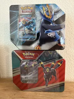 Pokemon TCG V Strikers Tin + Umbreon tin - Sealed - Possible Evolving Skies 820650809552 - Image 1