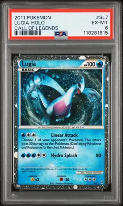 2011 POKEMON CALL OF LEGENDS #SL7 LUGIA-HOLO PSA 6 - Image 1