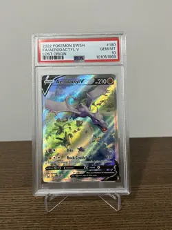 Aerodactyl V Alt Full Art 180/196 - SWSH Lost Origin #180 - Pokemon - PSA 10 - Image 1