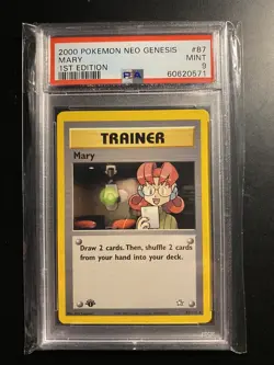2000 Pokemon Neo Genesis 1st Edition Mary 87/111 PSA 9 MINT Rare 🔥🔥 - Image 1