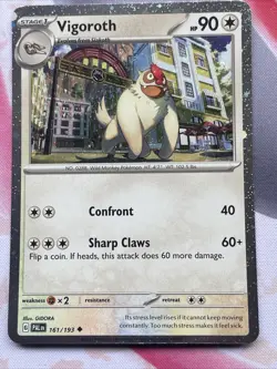 Pokemon Paldea Evolved Vigoroth 161/193 Cosmos Holo Exclusive - Image 1