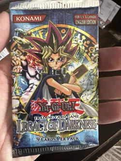 1996 Yu-Gi-Oh Legacy of Darkness Booster Pack Sealed LOT OF 9! - Image 2