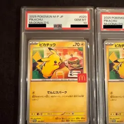 Pikachu 020/M-P PSA10 McDonald's Promo 2025 Japanese Pokemon Card Set 6 - Image 2
