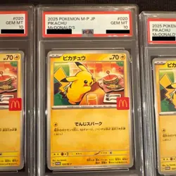 Pikachu 020/M-P PSA10 McDonald's Promo 2025 Japanese Pokemon Card Set 6 - Image 3
