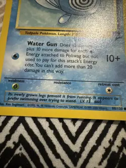 POLIWAG - 88/130 - Base Set 2 - Pokemon Card D10 - Image 3