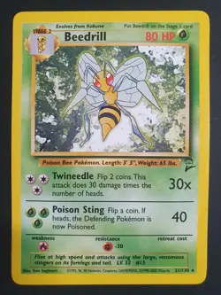 Beedrill 21/130 - Base Set 2 - Pokemon Card - Excellent Condition - Image 1