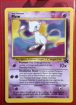 Pokemon TCG Mew #8 WOTC Promo Black Star Rare Non-Holo Card LP - Image 1