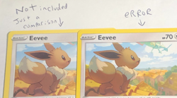 Pokemon Card Evolving Skies Insuffcient Ink Error Eevee 125/203 NM Only 1 card! - Image 2