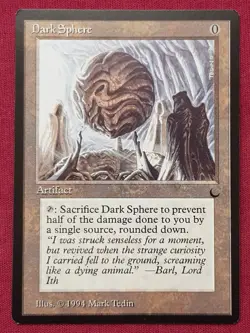 Magic The Gathering THE DARK DARK SPHERE artifact card MTG - Image 1