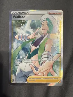 Wallace 194/195 Silver Tempest NM Full Art Pokemon Card - Image 1