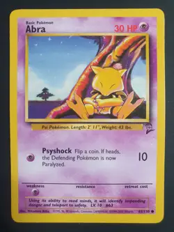 Abra 65/130 - Base Set 2 - Pokemon Card - Excellent Condition - Image 1