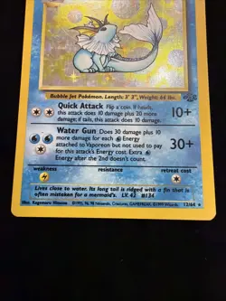 Pokemon TCG Vaporeon Jungle Holo Card 12/64 Unlimited Rare, LP Condition - Image 2
