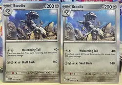 (Set Of 2) Pokemon Mega Evolution TCG Holo Foil Card - Steelix (093/132) - Image 1